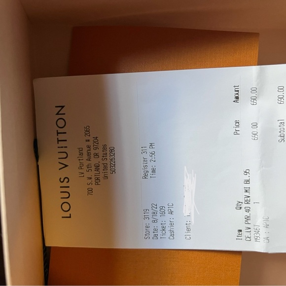 LOUIS VUITTON BELT , vachetta leather - Picture 6 of 7